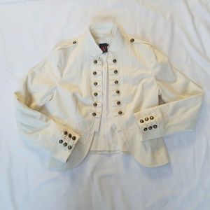 Adrienne Vittadini Ivory Military Jacket